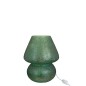 Candeeiro de mesa em vidro verde 23x23x30cm