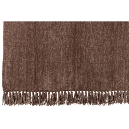 Couverture en polyester marron foncé 130x170 cm