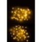 Set de 2 guirlandes lumineuses en plastique blanc et or 8.5x7.5x2.5 cm