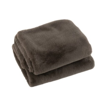 Coperta in poliestere grigio scuro 180x130 cm