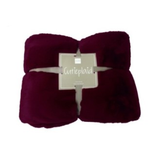 Plaid in poliestere rosso scuro 180x130 cm