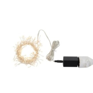 Guirlande lumineuse en plastique blanc 2m