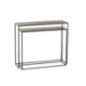 Conjunto de 2 consolas rectangulares de aluminio negro H83 y 73 cm Conjunto de 2 consolas rectangulares de aluminio negro H83 y 73 cm