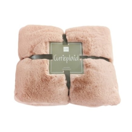 Coperta in poliestere rosa cipria 180x130 cm