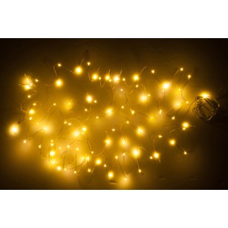 Guirlande luminaire or avec 90 led blanches L9m