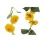 Guirlande fleurs en plastique jaune 122x5x5 cm