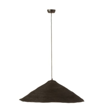 Lampada a sospensione cappello in giunco arancione 80x80x30 cm