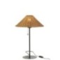 Candeeiro em metal e rattan preto e natural 32x32x50 cm Candeeiro em metal e rattan preto e natural 32x32x50 cm