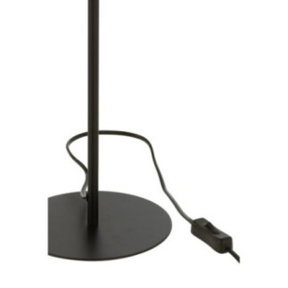 Lampada in metallo e rattan nero e naturale 32x32x50 cm