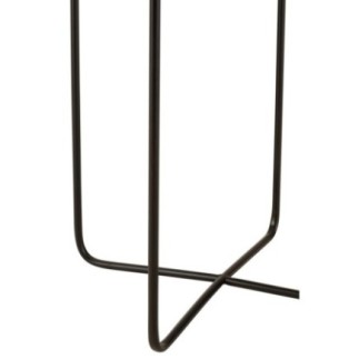 Table d'appoint carré en métal noir 50x35x35 cm