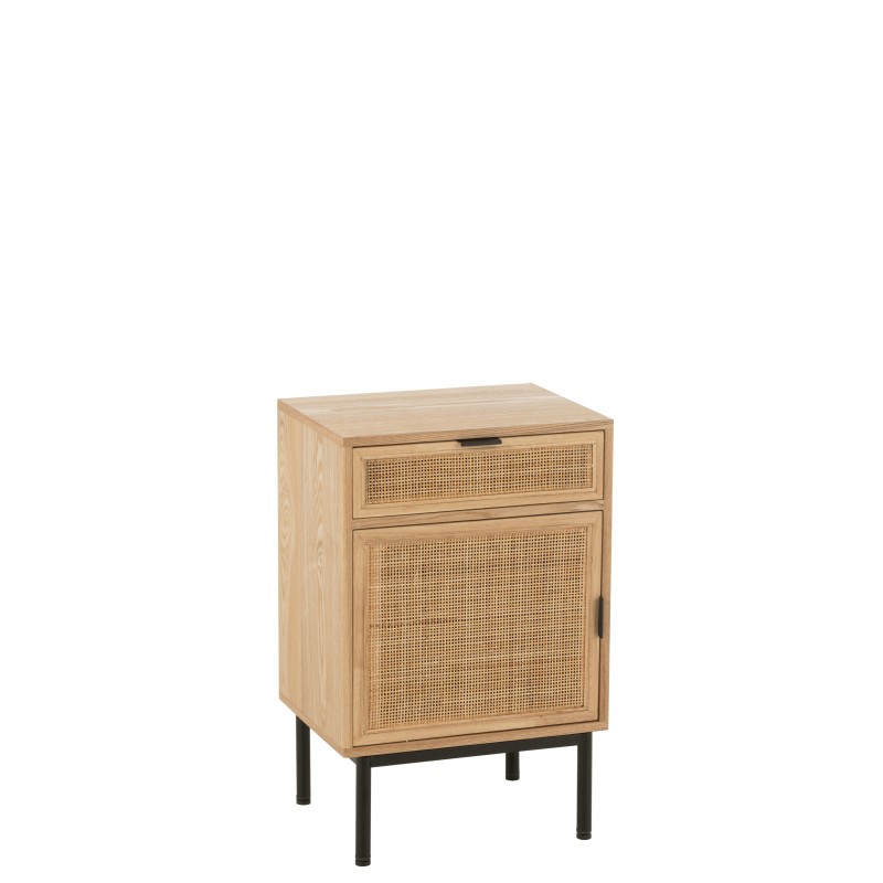 Comodino quadrato in legno beige 46x35x70 cm Comodino quadrato in legno beige 46x35x70 cm