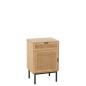 Table de chevet carrée en bois beige 46x35x70 cm Table de chevet carrée en bois beige 46x35x70 cm