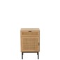 Comodino quadrato in legno beige 46x35x70 cm Comodino quadrato in legno beige 46x35x70 cm