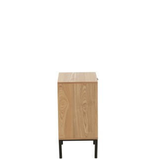 Table de chevet carrée en bois beige 46x35x70 cm