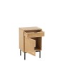Table de chevet carrée en bois beige 46x35x70 cm Table de chevet carrée en bois beige 46x35x70 cm