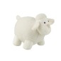 Cuña para puerta de oveja en tejido blanco 43x23x34 cm