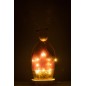 Renna decorativa illuminata in metallo rosso 45x14x6,5 cm Renna decorativa illuminata in metallo rosso 45x14x6,5 cm
