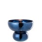 Jarrón de pie en vidrio azul 23x23x17,5 cm Jarrón de pie en vidrio azul 23x23x17,5 cm