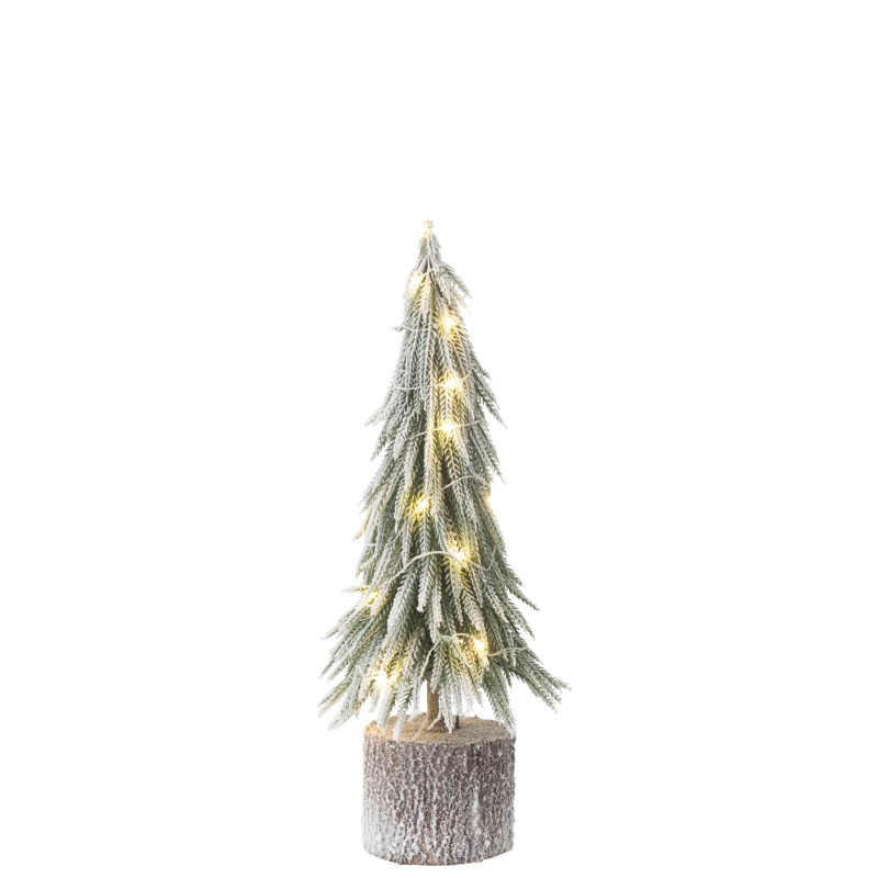 Árbol de Navidad artificial led de plástico verde 12x12x45 cm Árbol de Navidad artificial led de plástico verde 12x12x45 cm