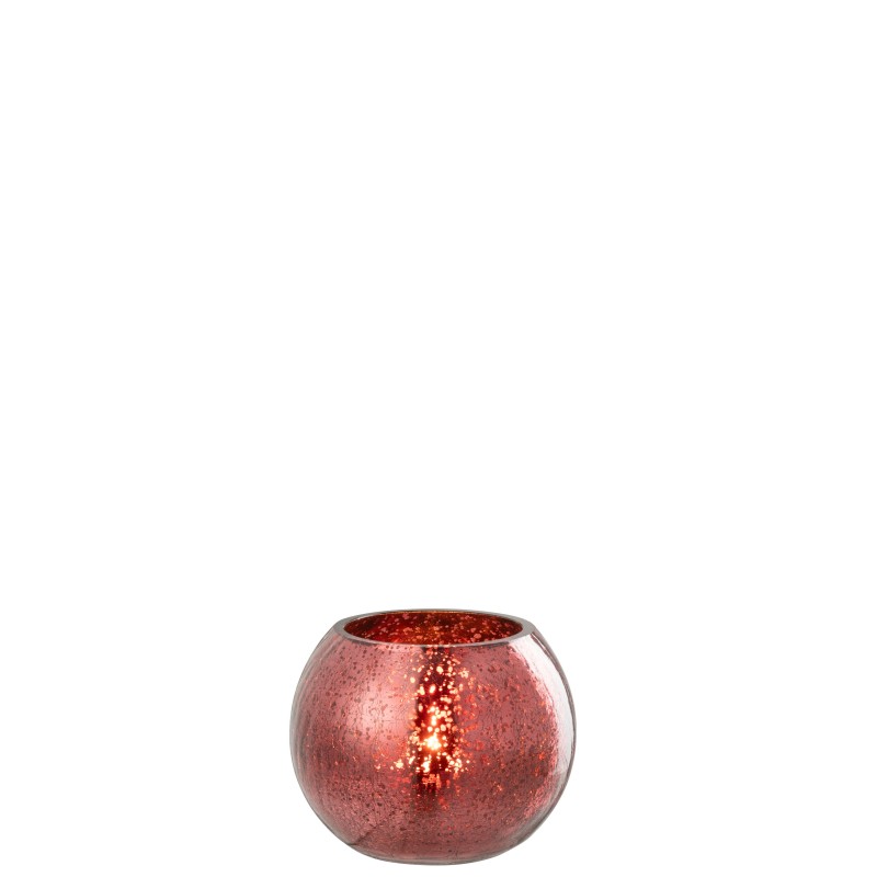 Tarro de cristal rojo para velas 12x12x9,5 cm Tarro de cristal rojo para velas 12x12x9,5 cm