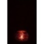 Vaso per candele in vetro rosso 12x12x9,5 cm