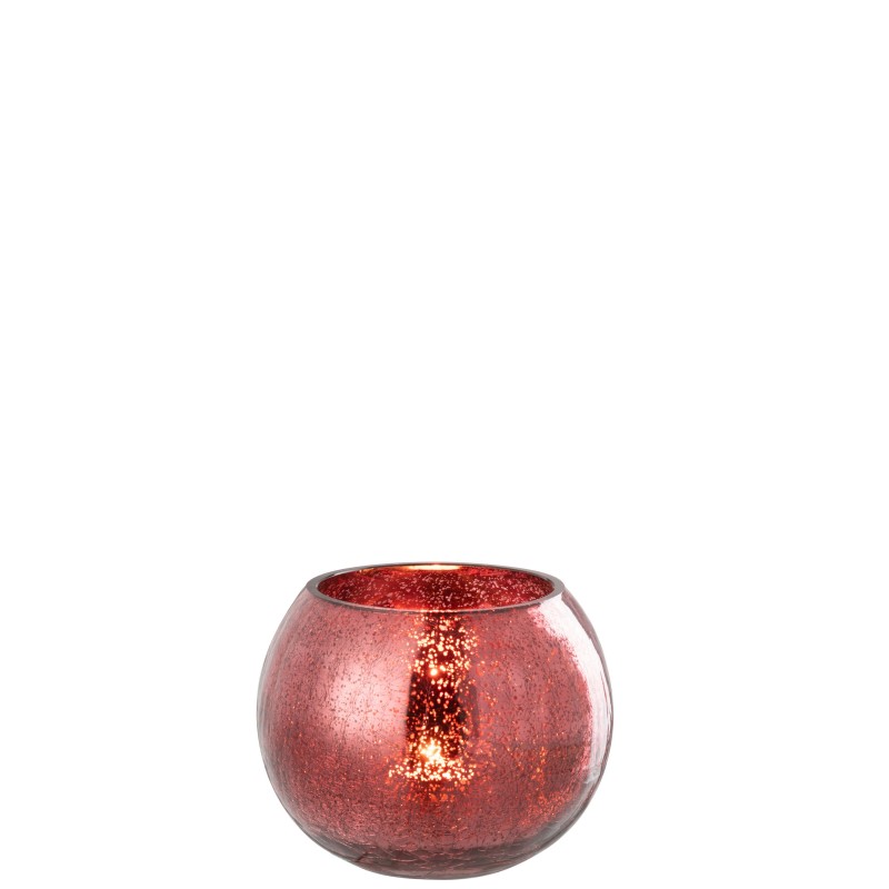 Tarro de cristal rojo para velas 15x15x12 cm Tarro de cristal rojo para velas 15x15x12 cm