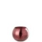 Vaso per candele in vetro rosso 15x15x12 cm