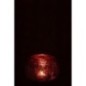 Vaso per candele in vetro rosso 15x15x12 cm