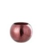 Vaso per candele in vetro rosso 20x20x16 cm
