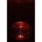 Vaso per candele in vetro rosso 20x20x16 cm