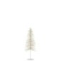 Albero di Natale decorativo in plastica glitterata argento 10x10x32 cm