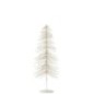 Albero di Natale decorativo glitterato in plastica argentata 14x14x45 cm