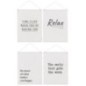 Conjunto de 4 carteles de metal blanco de 26.5x0.3x35 cm Conjunto de 4 carteles de metal blanco de 26.5x0.3x35 cm