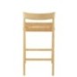 Chaise de bar en Bois Naturel 55x53x100cm Chaise de bar en Bois Naturel 55x53x100cm