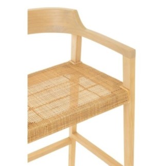Chaise de bar en Bois Naturel 55x53x100cm