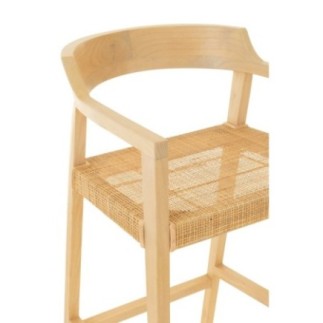 Chaise de bar en Bois Naturel 55x53x100cm