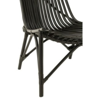 Sedia in legno nero 77x80x84cm