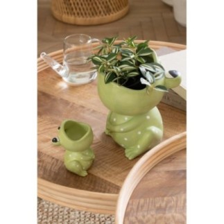 Set di 3 tavolini rotondi in legno di mango naturale 70x70x55 cm