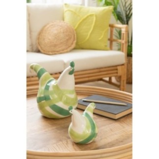 Set di 3 tavolini rotondi in legno di mango naturale 70x70x55 cm