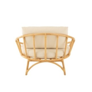 Poltrona in legno naturale 98x98x70 cm