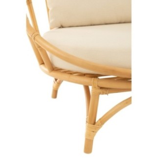 Poltrona in legno naturale 98x98x70 cm