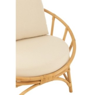 Poltrona in legno naturale 98x98x70 cm