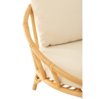 Poltrona in legno naturale 98x98x70 cm