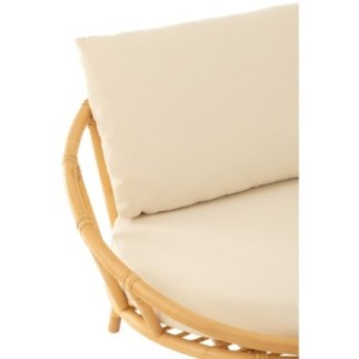 Poltrona in legno naturale 98x98x70 cm