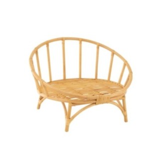 Poltrona in legno naturale 98x98x70 cm