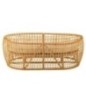 Sofa Lise+Coussin 2 personnes en rotin naturel 137x84x67 cm