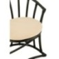 Chaise coussin en rotin noir 60x61x70 cm