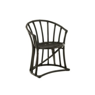 Chaise coussin en rotin noir 60x61x70 cm