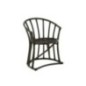 Chaise coussin en rotin noir 60x61x70 cm