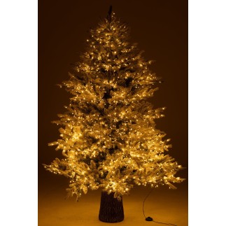 Albero di Natale artificiale con luci a LED in plastica bianca 140*140*210 cm